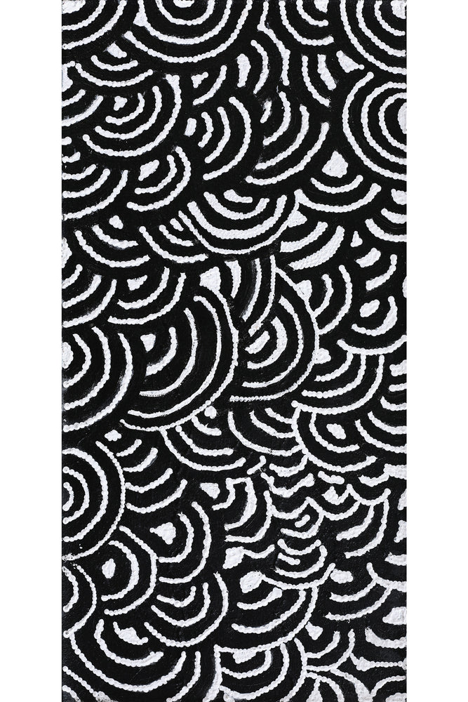 Aboriginal Artwork by Andrea Nungarrayi Wilson, Lukarrara Jukurrpa, 61x30cm