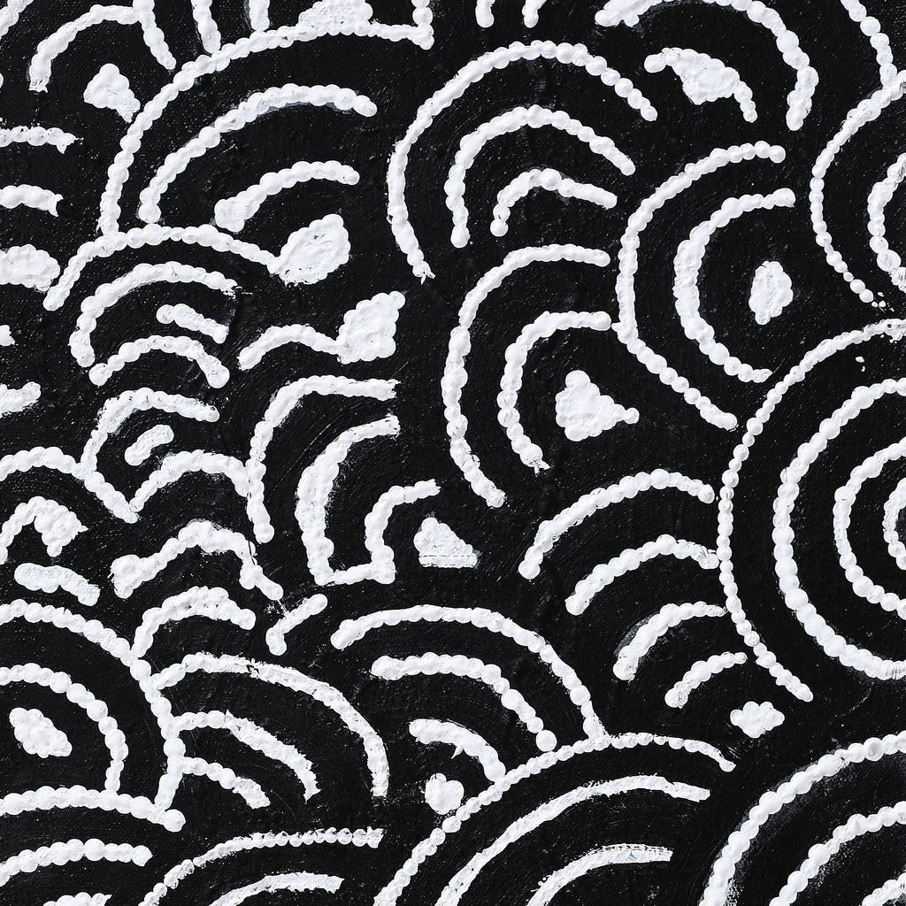 Aboriginal Artwork by Andrea Nungarrayi Wilson, Lukarrara Jukurrpa, 61x30cm