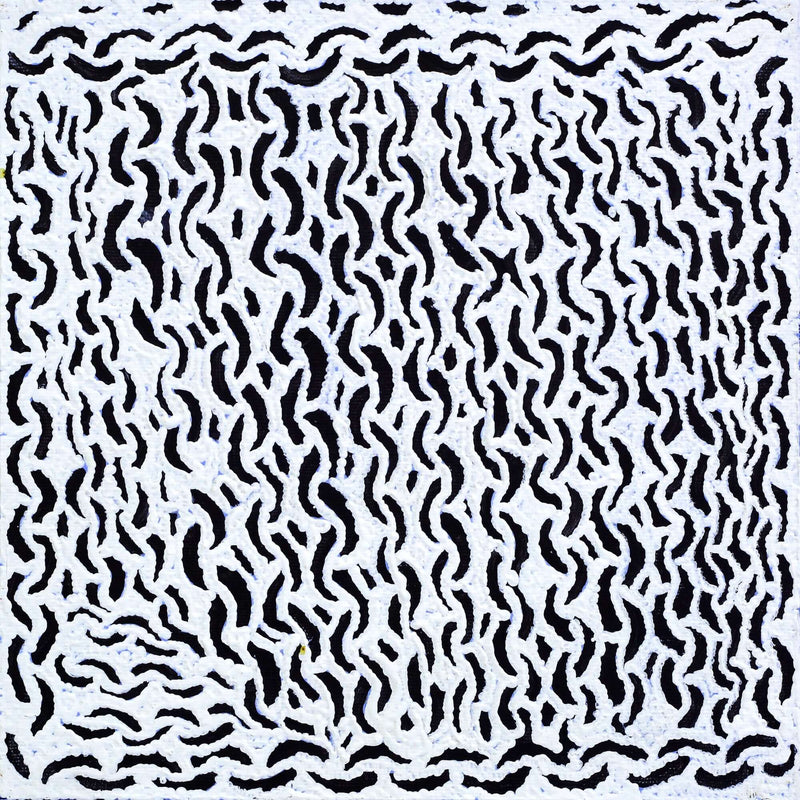 Aboriginal Artwork by Andrea Nungarrayi Wilson, Lukarrara Jukurrpa, 30x30cm
