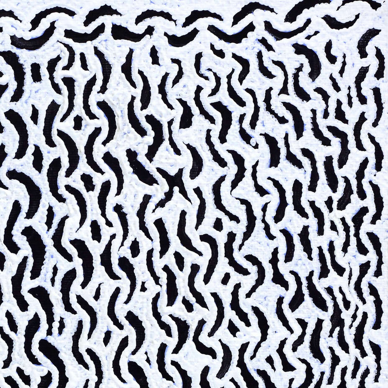 Aboriginal Artwork by Andrea Nungarrayi Wilson, Lukarrara Jukurrpa, 30x30cm