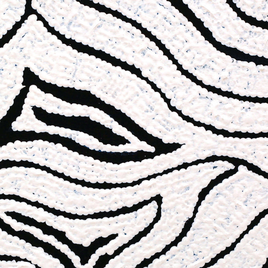 Aboriginal Artwork by Andrea Nungarrayi Wilson, Yurrampi Jukurrpa (Honey Ant Dreaming), 30x30cm