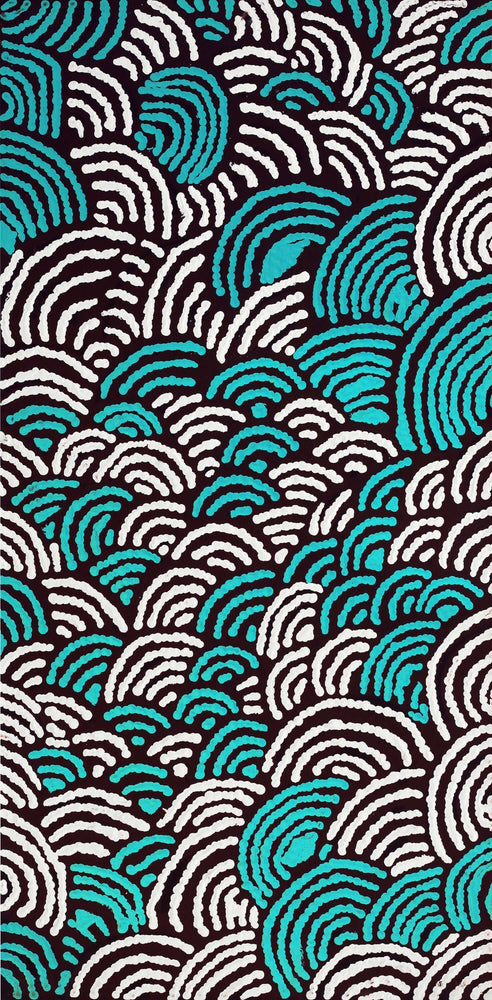 Aboriginal Artwork by Andrea Nungarrayi Wilson, Lukarrara Jukurrpa, 61x30cm