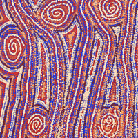Aboriginal Artwork by Angelina Nampijinpa Tasman, Ngapa Jukurrpa (Water Dreaming) - Pirlinyarnu, 107x46cm