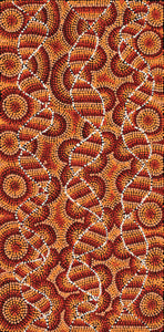 Aboriginal Artwork by Angela Nangala Robertson, Watiya-warnu Jukurrpa (Seed Dreaming) 61x30cm - ART ARK®