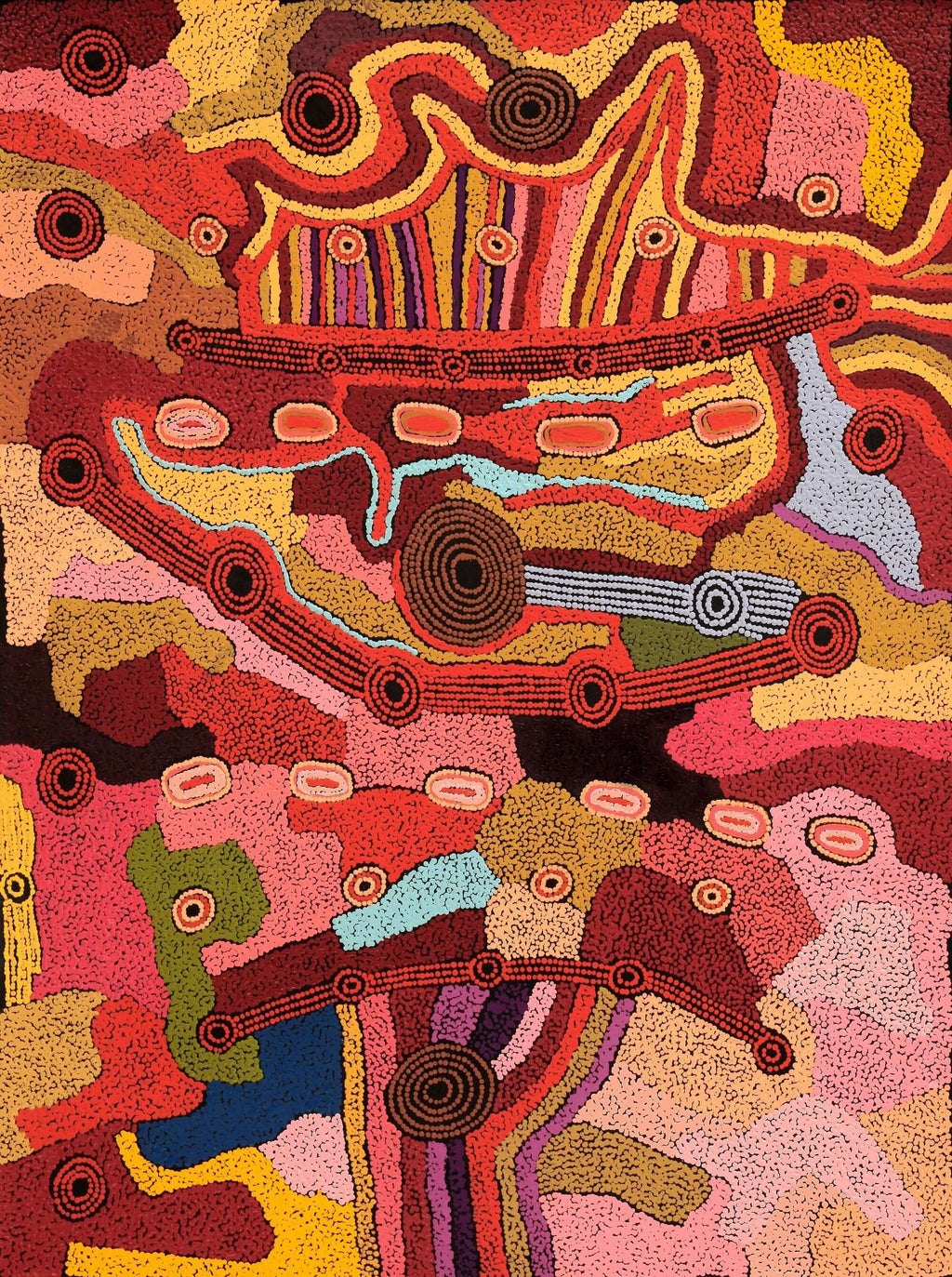 Aboriginal Artwork by Angela Watson, Malara, 122x91cm