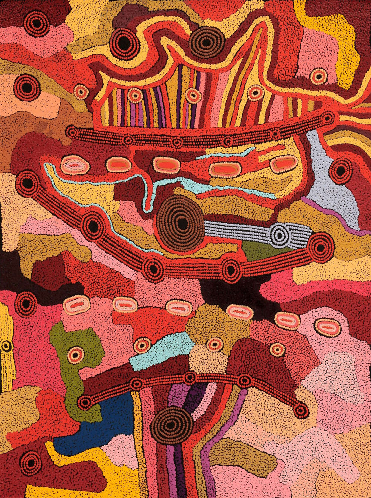 Aboriginal Artwork by Angela Watson, Malara, 122x91cm