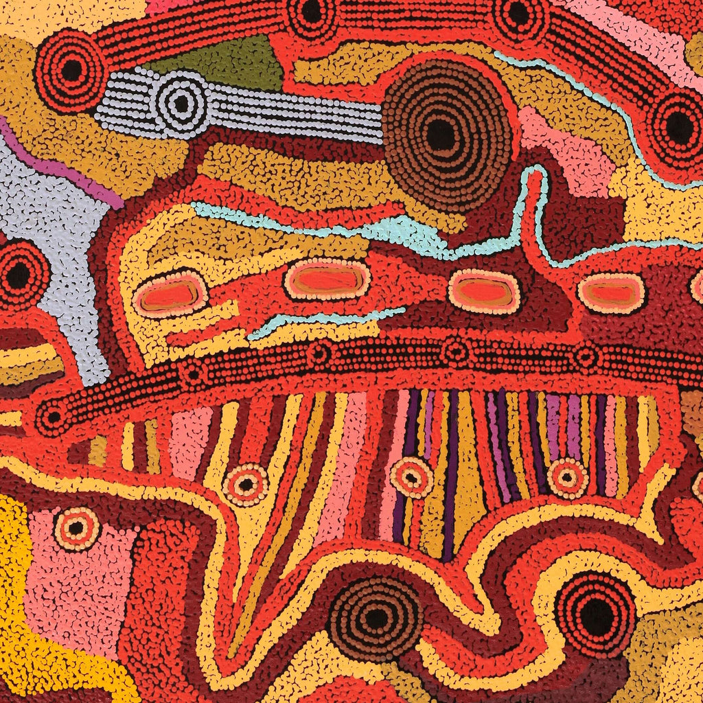 Aboriginal Artwork by Angela Watson, Malara, 122x91cm