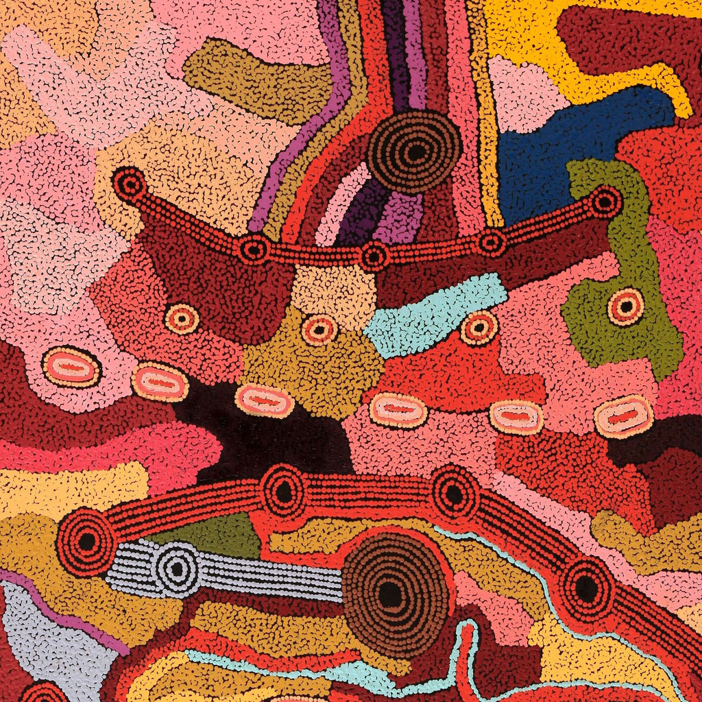 Aboriginal Artwork by Angela Watson, Malara, 122x91cm