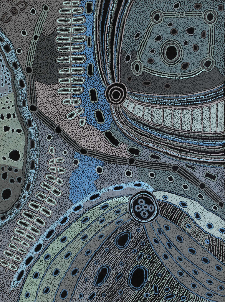 Aboriginal Artwork by Angela Watson, Minyma Kutjara, 122x91cm
