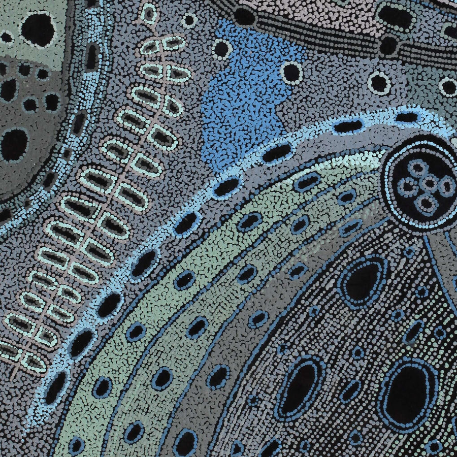 Aboriginal Artwork by Angela Watson, Minyma Kutjara, 122x91cm