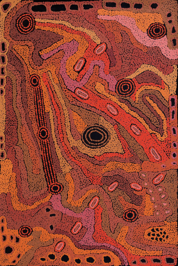 Aboriginal Artwork by Angela Watson, Malara, 91x61cm