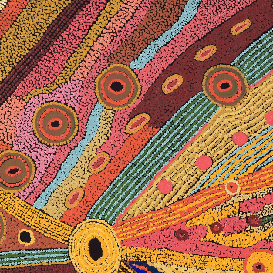 Aboriginal Artwork by Angela Watson, Malara, 91x91cm