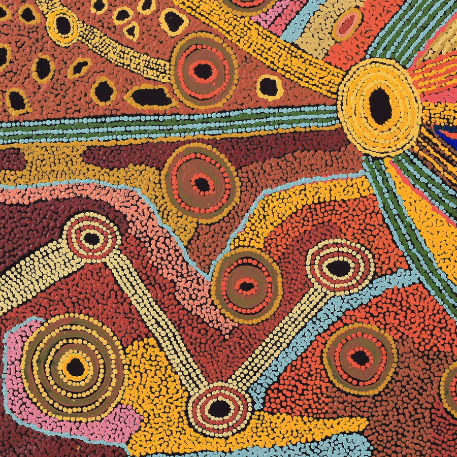 Aboriginal Artwork by Angela Watson, Malara, 91x91cm