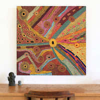 Aboriginal Artwork by Angela Watson, Malara, 91x91cm