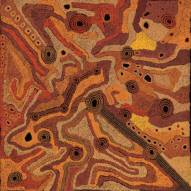 Aboriginal Artwork by Angela Watson, Malara, 91x91cm