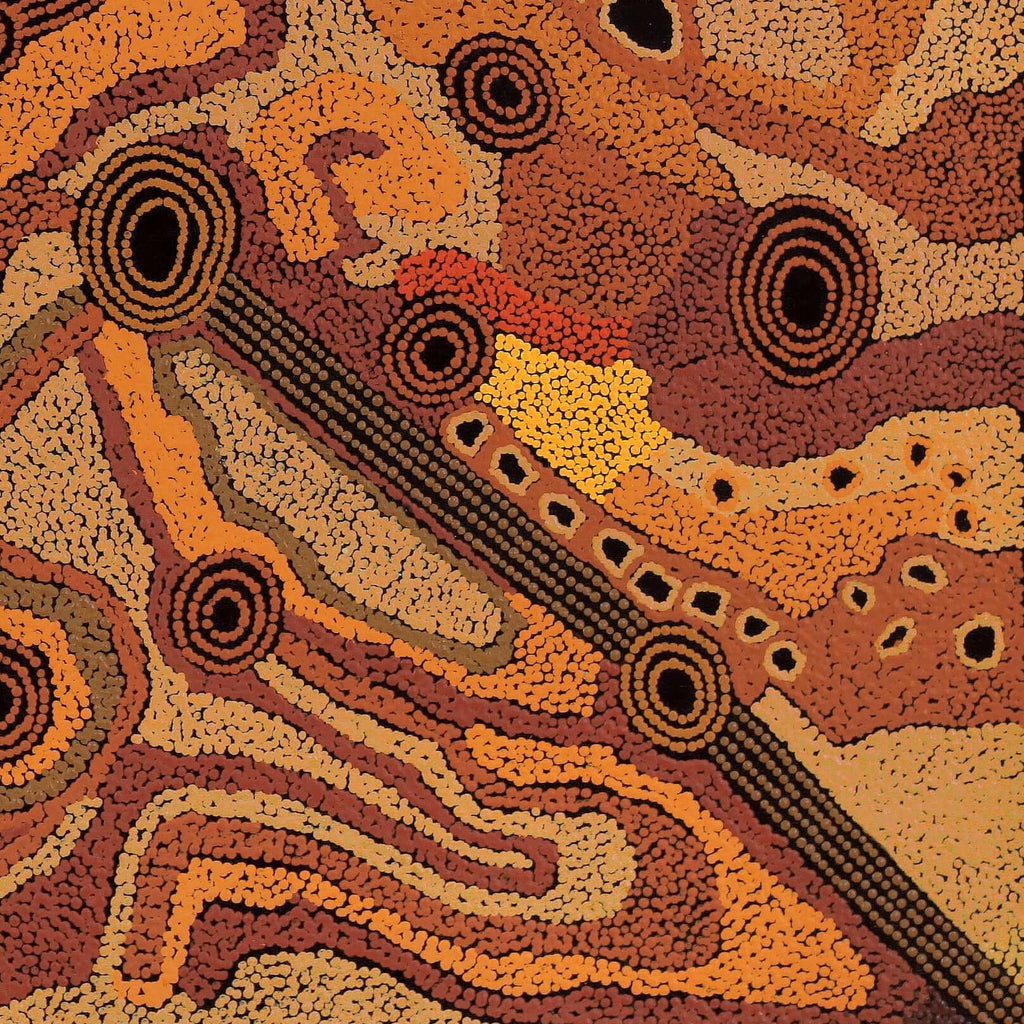 Aboriginal Artwork by Angela Watson, Malara, 91x91cm
