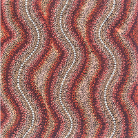 Aboriginal Artwork by Angela Nangala Robertson, Watiya-warnu Jukurrpa (Seed Dreaming), 30x30cm