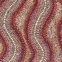 Aboriginal Artwork by Angela Nangala Robertson, Watiya-warnu Jukurrpa (Seed Dreaming), 30x30cm