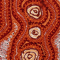 Aboriginal Artwork by Angelina Nampijinpa Tasman, Ngapa Jukurrpa (Water Dreaming) - Pirlinyarnu, 30x30cm