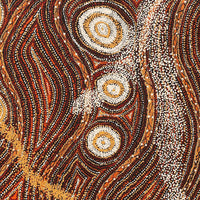 Aboriginal Artwork by Angelina Nampijinpa Tasman, Ngapa Jukurrpa (Water Dreaming) - Pirlinyarnu, 91x61cm