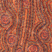 Aboriginal Artwork by Angelina Nampijinpa Tasman, Ngapa Jukurrpa (Water Dreaming) - Pirlinyarnu, 107x46cm