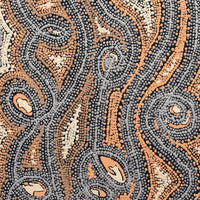 Aboriginal Artwork by Angelina Nampijinpa Tasman, Ngapa Jukurrpa (Water Dreaming) - Pirlinyarnu, 107x46cm