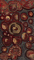 Aboriginal Art by Angelina Nampijinpa Tasman, Ngapa Jukurrpa (Water Dreaming)  -  Pirlinyarnu, 107x61cm - ART ARK®