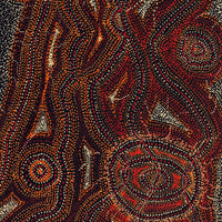 Aboriginal Art by Angelina Nampijinpa Tasman, Ngapa Jukurrpa (Water Dreaming)  -  Pirlinyarnu, 122x46cm - ART ARK®