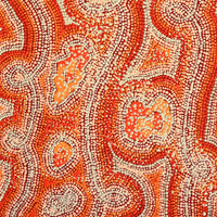Aboriginal Artwork by Angelina Nampijinpa Tasman, Ngapa Jukurrpa (Water Dreaming) - Pirlinyarnu, 122x46cm