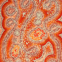 Aboriginal Artwork by Angelina Nampijinpa Tasman, Ngapa Jukurrpa (Water Dreaming) - Pirlinyarnu, 122x46cm
