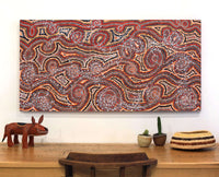 Aboriginal Artwork by Angelina Nampijinpa Tasman, Ngapa Jukurrpa (Water Dreaming) - Pirlinyarnu, 122x61cm
