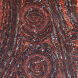 Aboriginal Artwork by Angelina Nampijinpa Tasman, Ngapa Jukurrpa (Water Dreaming)  -  Pirlinyarnu, 61x30cm - ART ARK®