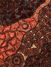 Aboriginal Artwork by Angelina Nampijinpa Tasman, Ngapa Jukurrpa (Water Dreaming) - Pirlinyarnu, 61x46cm