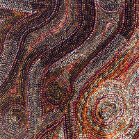 Aboriginal Artwork by Angelina Nampijinpa Tasman, Ngapa Jukurrpa (Water Dreaming) - Pirlinyarnu, 107x46cm