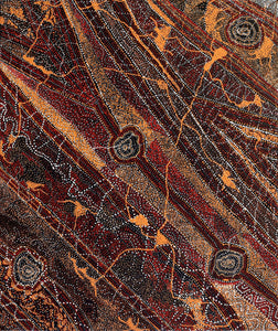Aboriginal Artwork by Angelina Nampijinpa Tasman, Ngapa Jukurrpa (Water Dreaming)  -  Pirlinyarnu 91x76cm - ART ARK®