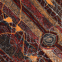 Aboriginal Art by Angelina Nampijinpa Tasman, Ngapa Jukurrpa (Water Dreaming)  -  Pirlinyarnu 91x76cm - ART ARK®