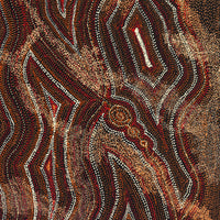 Aboriginal Artwork by Angelina Nampijinpa Tasman, Ngapa Jukurrpa (Water Dreaming) - Pirlinyarnu, 107x61cm