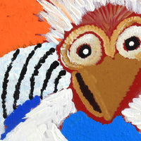 Aboriginal Artwork by Angelina Nampijinpa Tasman, Jurlpu kuja kalu nyinami Yurntumu-wana (Birds that live around Yuendumu), 30x30cm