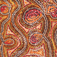 Aboriginal Artwork by Angelina Nampijinpa Tasman, Ngapa Jukurrpa (Water Dreaming) - Pirlinyarnu, 76x46cm