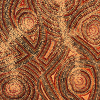 Aboriginal Artwork by Angelina Nampijinpa Tasman, Ngapa Jukurrpa (Water Dreaming) - Pirlinyarnu, 76x46cm