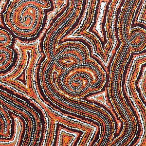 Aboriginal Artwork by Angelina Nampijinpa Tasman, Ngapa Jukurrpa (Water Dreaming) - Pirlinyarnu, 76x61cm - ART ARK®
