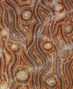 Aboriginal Artwork by Angelina Nampijinpa Tasman, Ngapa Jukurrpa (Water Dreaming) - Pirlinyarnu, 76x61cm - ART ARK®