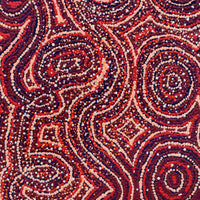 Aboriginal Artwork by Angelina Nampijinpa Tasman, Ngapa Jukurrpa (Water Dreaming) - Pirlinyarnu, 91x61cm