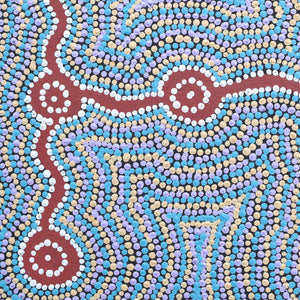 Aboriginal Art by Angharad Napurrurla Gibson, Watiya-warnu Jukurrpa (Seed Dreaming), 30x30cm - ART ARK®