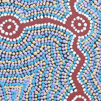 Aboriginal Artwork by Angharad Napurrurla Gibson, Watiya-warnu Jukurrpa (Seed Dreaming), 30x30cm
