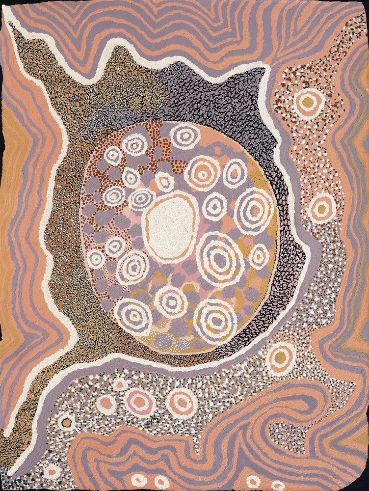 Aboriginal Artwork by Angkaliya Nelson, Kungkarangkalpa (Seven Sisters Story), 121x91cm