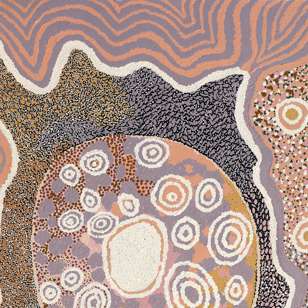 Aboriginal Artwork by Angkaliya Nelson, Kungkarangkalpa (Seven Sisters Story), 121x91cm