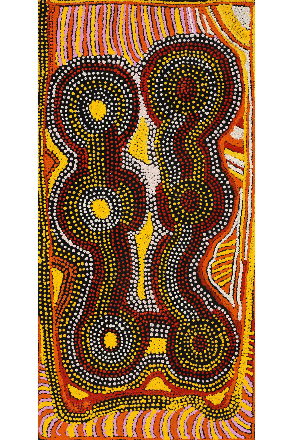Aboriginal Artwork by Angkaliya Nelson, Kungkarangkalpa (Seven Sisters Story), 91x45cm