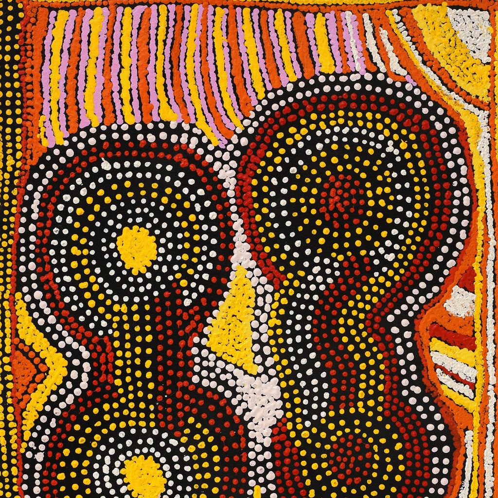 Aboriginal Artwork by Angkaliya Nelson, Kungkarangkalpa (Seven Sisters Story), 91x45cm