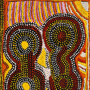 Aboriginal Artwork by Angkaliya Nelson, Kungkarangkalpa (Seven Sisters Story), 91x45cm - ART ARK®